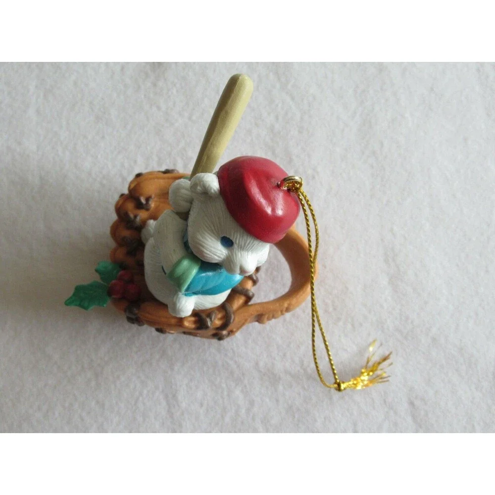 Mistletoe Magic Matrix Tree Mouse Glove Playing Baseball Bat Christmas Ornament